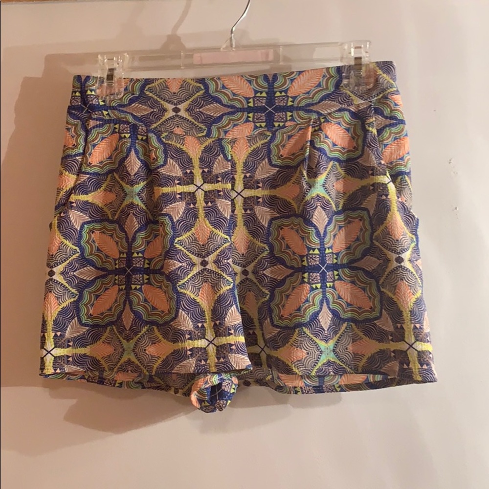 Multi-colored patterned shorts